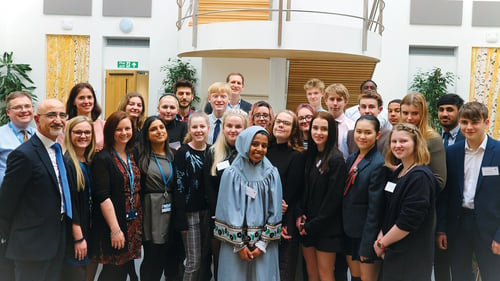 Students attending a Bristol Water youth board session